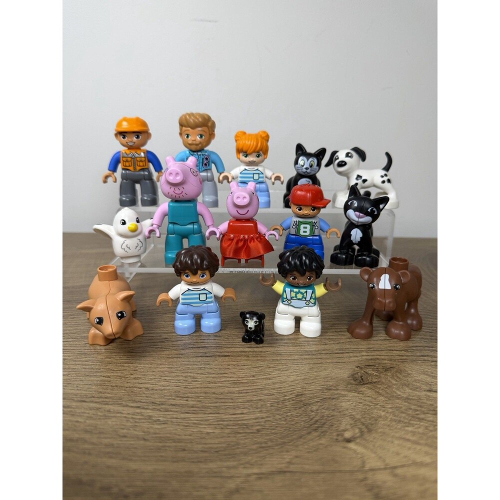 Lego Duplo 15 Pc Mixed Lot People Animals Peppa Pig